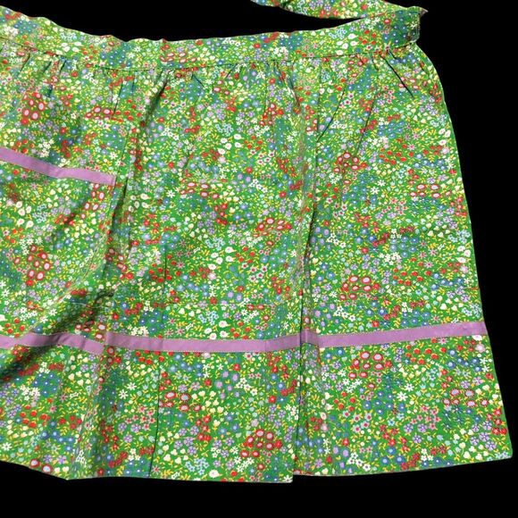 Handmade Waist Apron w/1 front Pocket; Prairie-core; Cottage-core; Peasant Cook - Picture 3 of 6